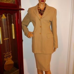 50% OFF!!! ESCADA WOOL GABERDINE CAREER SKIRT SUIT